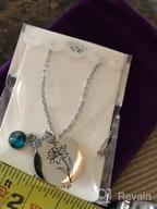 img 1 attached to Eilygen Birth Month Flower Necklace: Stainless Steel Disc Pendant with Birth Stone Charm - Perfect Birthday Gift for Mom, Sister, and Best Friend review by Mike Calderon