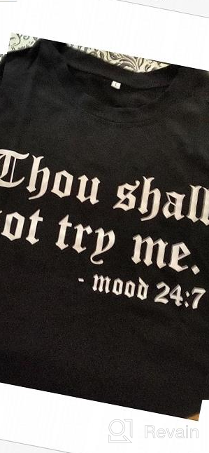 img 1 attached to Dresswel Women'S Thou Shall Not Try Me Shirt: Letter Print T-Shirt With A Funny Twist, Pocket Sweatshirt, And Top-Quality Tee Tops review by Monique Ahn