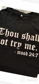 img 6 attached to Dresswel Women'S Thou Shall Not Try Me Shirt: Letter Print T-Shirt With A Funny Twist, Pocket Sweatshirt, And Top-Quality Tee Tops