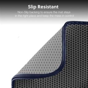 img 1 attached to 🐱 WePet Cat Litter Mat - Honeycomb Double Layer Trapping Mat for Effective Scatter Control and Easy Cleaning