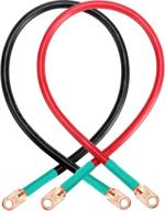 🔌 high-performance 10l0l 4awg battery inverter cables set - perfect for automotive, solar, marine, rv, motorcycle or power inverter batteries - 4gauge x 25" (includes 1 black & 1 red cable) логотип