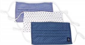 img 4 attached to Pleated Woven Fabric Face Masks By Original Penguin - Reusable And Stylish
