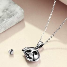 img 2 attached to Sterling Silver Cat/Dog Urn Necklace for Ashes - ONEFINITY Keepsake Pet Memorial Pendant Jewelry, Ideal Gift for Women and Men