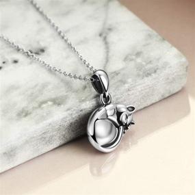 img 3 attached to Sterling Silver Cat/Dog Urn Necklace for Ashes - ONEFINITY Keepsake Pet Memorial Pendant Jewelry, Ideal Gift for Women and Men