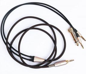 img 4 attached to NEW NEOMUSICIA Replacement Cable Compatible With Hifiman HE4XX, HE-400I (The Latest Version With Dual 3.5Mm Plug) Headphones 3.5Mm & 6.35Mm To Dual 3.5Mm Jack Male Cord 2M/6.6Ft