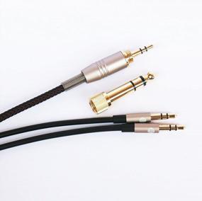 img 1 attached to NEW NEOMUSICIA Replacement Cable Compatible With Hifiman HE4XX, HE-400I (The Latest Version With Dual 3.5Mm Plug) Headphones 3.5Mm & 6.35Mm To Dual 3.5Mm Jack Male Cord 2M/6.6Ft