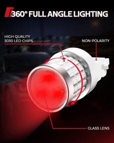 img 1 attached to Torchbeam 3157 Red LED Tail Lights - Super Bright 3156 3056 3057 4157 4057 3457 Brake LED Bulbs - 3000 Lumens Brake Tail Parking Stop Lights Bulbs - Pack of 2