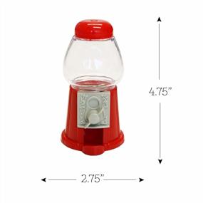 img 1 attached to Add Fun And Color To Your Kid'S Party With ModParty Mini Gumball Machines In Red (Set Of 6)