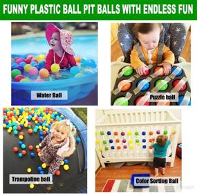 img 1 attached to 🌈 Versatile 50 Soft Plastic Ball Pit Balls - Ideal for Kids' Ball Pits, Play Tents, Baby Pools, Parties, Photo Booths & More!