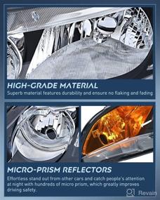 img 1 attached to Nilight Civic Headlights 2006-2011 Sedan, Amber Reflector, Black Housing – Driver & Passenger Side Headlamp Replacement