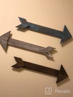 img 1 attached to Comfify Arrow Barnwood Decorative Wooden Sign – Set Of 3 Arrows For Wall Décor In Rustic Blue, Brown And White – Wood Decorative Signs - Rustic Home Décor Accents – Double Sided Stickers Included review by Terry Keown