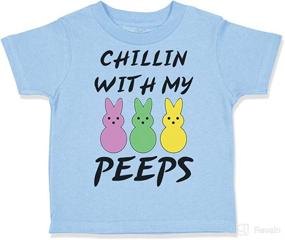 img 4 attached to 🐰 Chillin' with My Peeps Bunny: Custom Toddler T-Shirt for Easter Fun