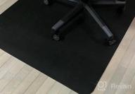 img 1 attached to Protect Your Hardwood Floors With Non-Toxic 63" X 51" Office Chair Mat - Updated Version (Black) review by Brittany Moore