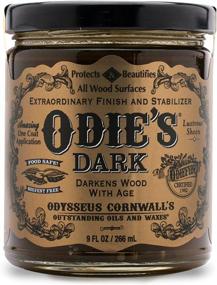 img 4 attached to 🌳 Odie’s Dark Wood Finish and Stabilizer 9oz Jar | Ages Beautifully | Food Safe Solvent-Free | Non-Toxic Glossy Coat with Simple Application