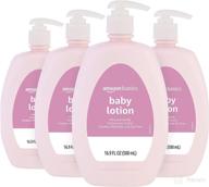 👶 amazon basics baby lotion 4-pack (16.9oz) in mild & gentle formula - previously solimo logo