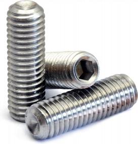 img 3 attached to Secure Fastening With MonsterBolts' Stainless Steel M5 Cup Point Set Screws - DIN 916 (10 Pack)