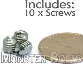 img 2 attached to Secure Fastening With MonsterBolts' Stainless Steel M5 Cup Point Set Screws - DIN 916 (10 Pack)