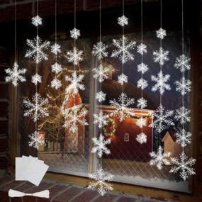 img 4 attached to Transform Your Home Into A Winter Wonderland With BTNOW'S 63-Piece White Snowflake Decoration Set