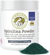 🐶 wholistic pet organics spirulina for dogs: organic superfood dog multivitamin - nutrient & mineral rich supplement - 4 oz logo