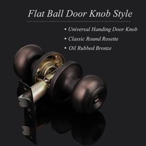 img 4 attached to 5-Pack Probrico Oil Rubbed Bronze Privacy Door Knobs With Keyless Handle Lockset For Bedrooms And Bathrooms