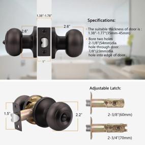 img 1 attached to 5-Pack Probrico Oil Rubbed Bronze Privacy Door Knobs With Keyless Handle Lockset For Bedrooms And Bathrooms