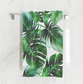 img 3 attached to Get Tropical With Our Jungle Floral Green Bath Towels - Soft, Absorbent, And Perfect For Gym, Sports, Spa, Beach, And Home Decor!