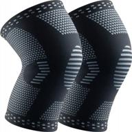 2-pack knee compression sleeves for running, arthritis, acl, meniscus tear, sports, gym - support and relief for joint pain, faster injury recovery - hopeforth logo