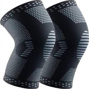 img 4 attached to 2-Pack Knee Compression Sleeves For Running, Arthritis, ACL, Meniscus Tear, Sports, Gym - Support And Relief For Joint Pain, Faster Injury Recovery - HOPEFORTH