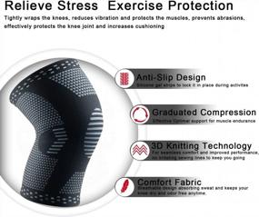 img 3 attached to 2-Pack Knee Compression Sleeves For Running, Arthritis, ACL, Meniscus Tear, Sports, Gym - Support And Relief For Joint Pain, Faster Injury Recovery - HOPEFORTH
