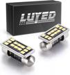luyed 2 x 640 lumens extremely bright 3020 12-ex chipsets 1.25 inches de3175 de3021 de3022 3175 led bulbs used for dome light,xenon white logo