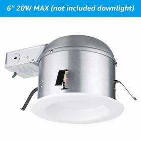 img 4 attached to Upgrade Your Lighting Setup With TORCHSTAR'S 8-Pack 6 Inch Remodel Recessed Lighting Housing - IC Rated Air Tight, Max 20W Compatible, And ETL Certified For Damp Locations