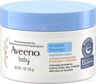 aveeno baby eczema therapy nighttime moisturizing balm: soothing relief for dry & itchy skin, travel-friendly 1 oz size logo
