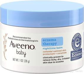 img 4 attached to Aveeno Baby Eczema Therapy Nighttime Moisturizing Balm: Soothing Relief for Dry & Itchy Skin, Travel-Friendly 1 oz Size