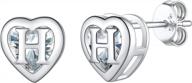 silvercute первоначальная коллекция украшений из стерлингового серебра для женщин и девочек-подростков - персонализированное ожерелье, серьги и подвеска в стиле az name с крошечными строчными буквами логотип
