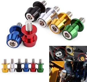 img 1 attached to Motorcycle Bobbins M10-Anauto Motorcycle Swing Arm Spools 8/10Mm CNC Aluminium Alloy Swing Arm Sliders Spools Stand Swingarm Bobbins Fit For Kawasaki For Honda For Suzuki(10MM-Yellow)