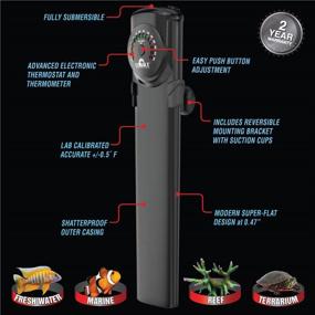 img 3 attached to 🐠 Cobalt Aquatics Neo-Therm Pro Aquarium Heater (25-200w) - Fully-Submersible, Thermostat, Thermometer, Shatterproof for Freshwater and Saltwater Tanks