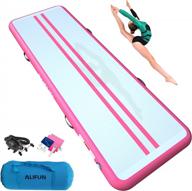 alifun 4-8 inch wide electric air pump tumble track mat 6.6ft 10ft 13ft 16ft 20ft gymnastics inflatable training air mat 3.3-6.6 ft thickness logo
