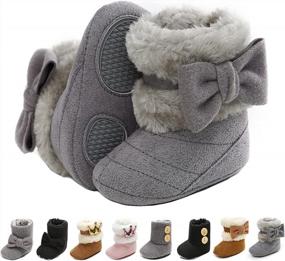 img 4 attached to Cozy Fleece Snow Boots For Infants: Warm Winter Shoes For Baby Boys And Girls, Ideal For Newborns And Toddlers
