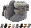 cozy fleece snow boots for infants: warm winter shoes for baby boys and girls, ideal for newborns and toddlers logo