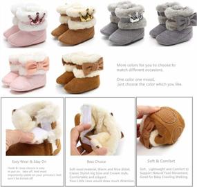 img 2 attached to Cozy Fleece Snow Boots For Infants: Warm Winter Shoes For Baby Boys And Girls, Ideal For Newborns And Toddlers