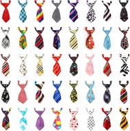 🐶 segarty neckties: 40 pet bowties for small dogs - adjustable puppy bow tie dog collar costume grooming accessories for wedding, birthday, holiday, valentine's day, party, and daily wearing - perfect gift option logo