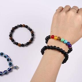 img 3 attached to 6-Piece Chakra Beaded Bracelet Set For Women | Healing Crystal Jewelry