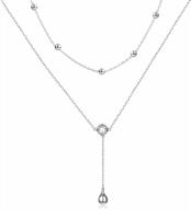 двухслойное y-образное колье teardrop из стерлингового серебра 925 пробы - идеальные подарки для женщин логотип