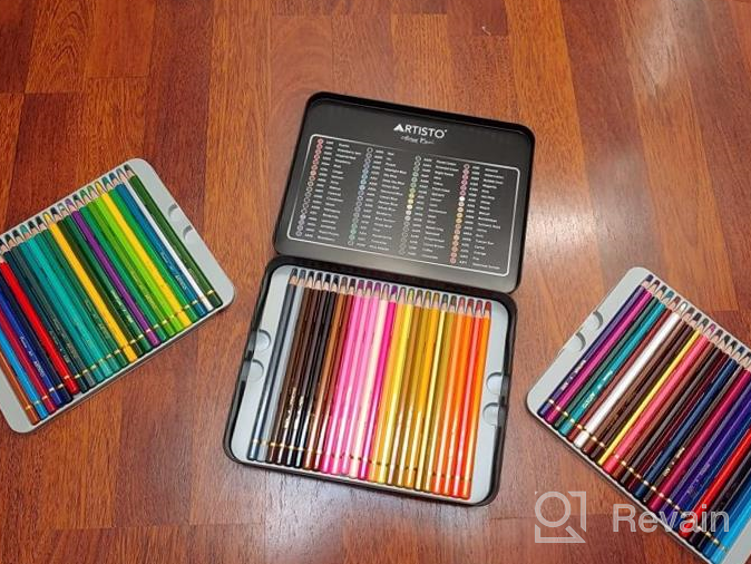 img 1 attached to Premium Artisto Colored Pencils Set Of 72 With Soft Core Leads, Blendable And Vibrant Colors, Ideal For Novice And Expert Artists review by Phil Show