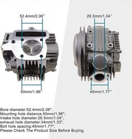 img 3 attached to Полная замена клапанов головки блока цилиндров в сборе для Apollo CRF Lifan 125Cc, горизонтальный двигатель, китайский мотоцикл, квадроцикл, картинг, велосипед-байк-GOOFIT 52,4 мм