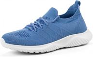 women's walking tennis shoes: slip on memory foam lightweight sneakers for gym, travel & work! logo