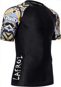 img 4 attached to Stay Safe And Stylish With LAFROI Men'S Long Sleeve Compression Rash Guard