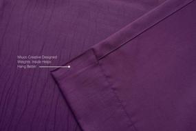 img 1 attached to MIUCO Textured Blackout Curtains With Grommets For Bedroom - 52X63 Inch Long, 2 Panels In Elegant Purple