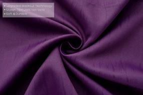 img 3 attached to MIUCO Textured Blackout Curtains With Grommets For Bedroom - 52X63 Inch Long, 2 Panels In Elegant Purple