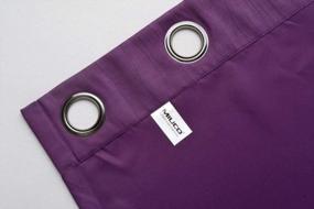 img 2 attached to MIUCO Textured Blackout Curtains With Grommets For Bedroom - 52X63 Inch Long, 2 Panels In Elegant Purple
